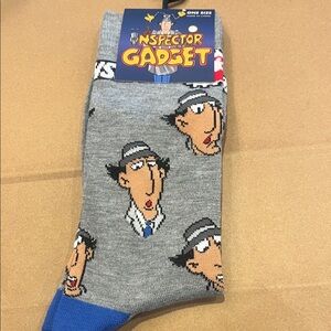 Gray and Blue Socks inspector gadget